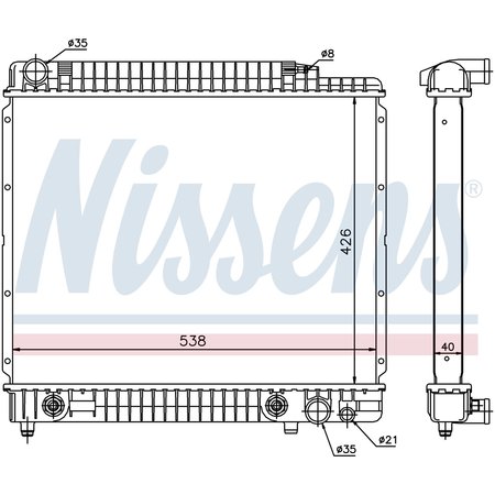 NISSEN Nissens Radiator, 62724A 62724A